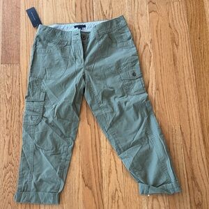 Tommy Hilfiger women's Green cropped Cargo Pants